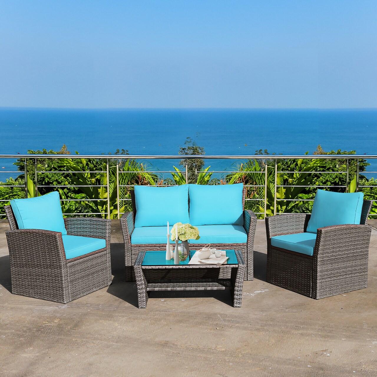 Costway wicker patio discount furniture
